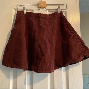 American apparel corduroy a line circle flare skater skirt M